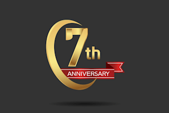 do eye catching anniversary logo design for your business