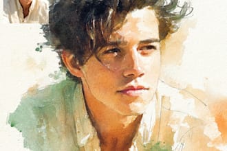 draw a watercolor portrait of your photo