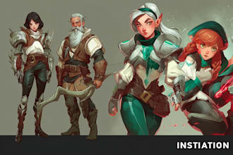do character art, dnd, and game art