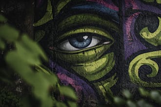 do illustration street art graffiti, abstract with my style