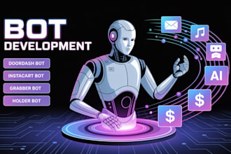 set up doordash bot, instacart bot, uber bot, bot lyft, grabber bot, grubhub bot