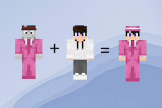 combine your two minecraft skins into one personalized skin