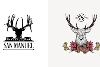 o unique outdoor hunting fishing and deer logo