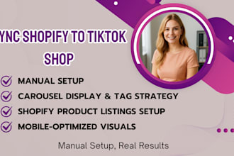 integrate your german shopify and tiktok shop, products launch, carousel, banner