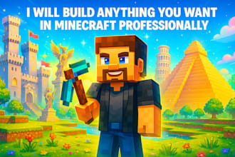build you anything you want in minecraft professionally in creative or survival