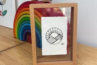 make you a framed customised artwork in pen and ink