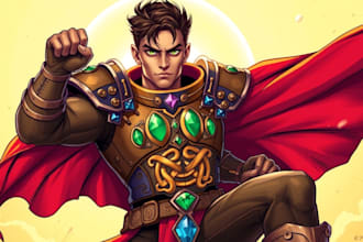 draw you a marvel style comic book superhero or villain