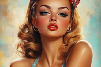 pin up girl and pin up girl illustration