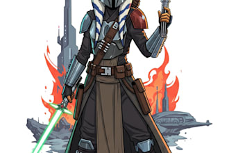 draw a star wars custom illustration or fan art
