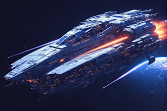 design scifi spaceship, sci fi illustration and sci fi art