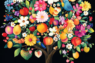 desing a beautiful vintage botanical illustration