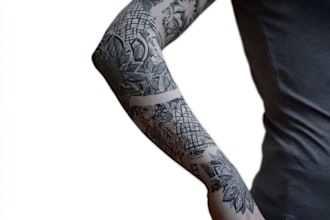 make a geometric tattoo design