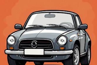 draw your favorite car into a cartoon portrait