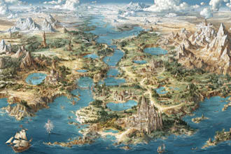 design custom fantasy map illustration