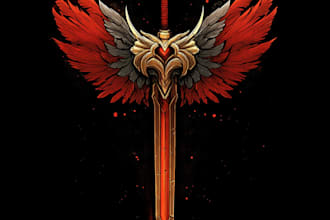 draw a medieval, fantasy, rpg gaming logo