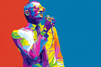 make an unique wpap pop art style