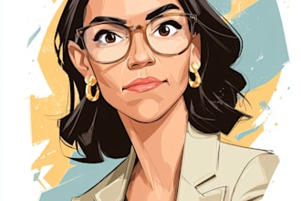 draw digital political editorial cartoon for social media