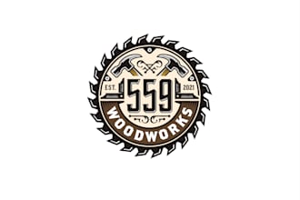 design a custom wood, carpentry, and woodworking logo