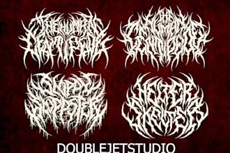 make a unique death metal and deathcore logo