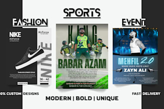 design restaurant poster event poster product poster fashion poster and sports