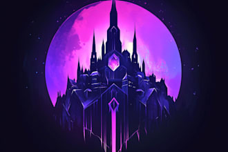 create a fantasy or sci fi game logo for twitch and steam