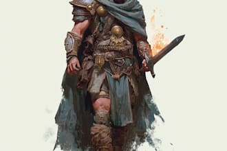make your fantasy dnd character illustration