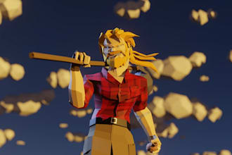 design game ready low poly 3d characters for unity and unreal