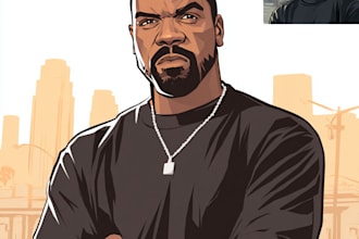 draw gta style vector cartoon portrait from your photo