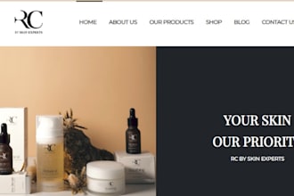 skin care website beauty website cosmetics shopify store spa dropshipping store