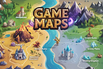 design game characters with custom accessories, background, weapons and effect