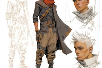create scifi, fantasy, superhero character design