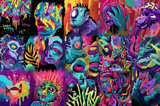 do illustration street art graffiti, abstract with my style