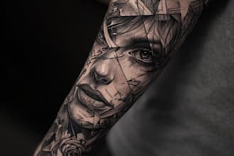 create a tattoo design of tattoo sleeve