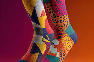 do a custom and unique socks design art for you
