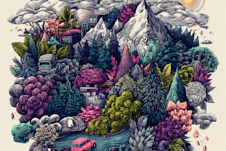 create the most fascinating doodle art illustration