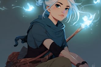 dnd party art or dnd character art
