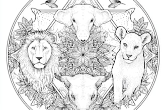make coloring pages for kids, mandala, and animals