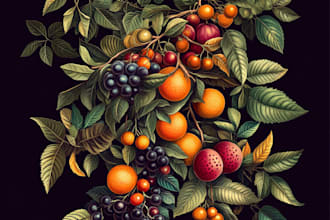 made a botanical illustration depending on your concept