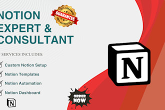 design a custom notion workspace, notion template, notion project management