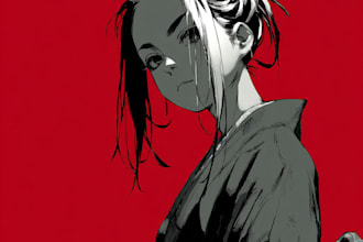 draw manga anime character in japanese style
