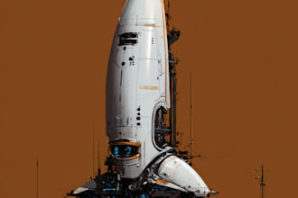 do design spaceship sci fi illustration and sci fi art