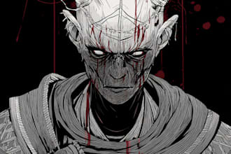 drawing zombie monster horror characters in my own style