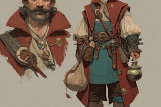 design fantasy character art and character art