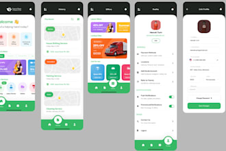 create flutter mobile apps with clean UI and firebase or rest apis