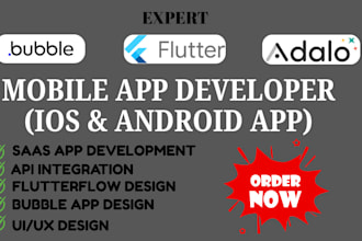 develop adalo bubble io bubble mvp marketplace adalo app expert flutterflow UI