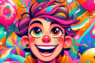 draw artistic cartoon caricature headshot avatar from photo
