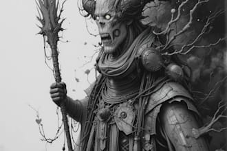 paint magical fantasy, dnd, sci fi, objects and prop design