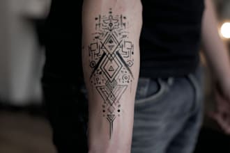make geometric tattoo design in my style