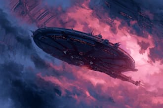 design spaceship, sci fi illustration and sci fi art