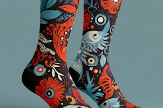 design modern and unique custom socks